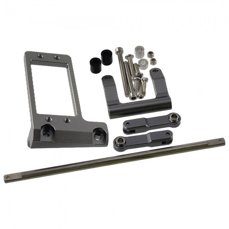 Aluminium BAT Servo Mount with Hydraulic Steering Link for VP Capra F9 Portal Axle LCG Chassis 1/10 RC Crawler: TiColor