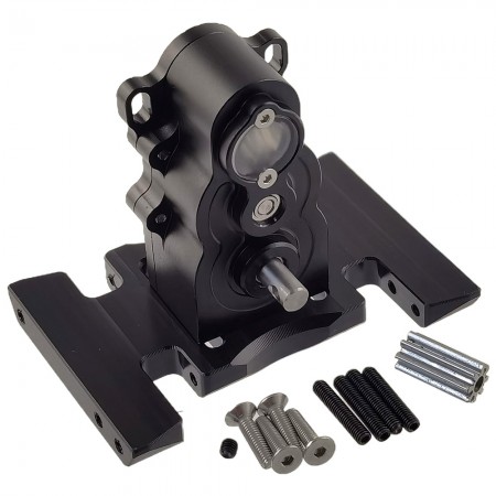 Aluminium Complete Assembled Vertical Gear Box / Gearbox for TRX4 SCX10 RC4WD 1/10 RC Crawler: Black