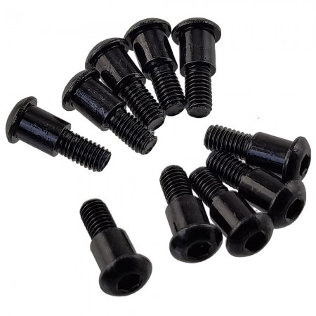 Metal M3x4.5-10mm Metal Shoulder Screws / Step Screw with Hex Drive Heads 10pcs: Black
