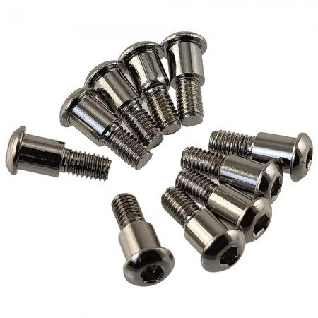 Metal M3x4.5-10mm Metal Shoulder Screws / Step Screw with Hex Drive Heads 10pcs: Plated Silver