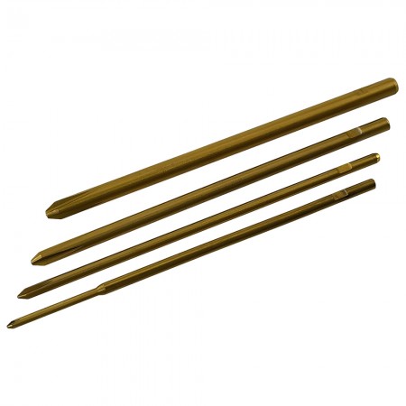 Classic Phillips Screwdriver Tips: Ti-Coated Phi 2.0 (#00): Dia2.8x100mm Phi 3.0 (#0): Dia2.8x100mm Phi 4.0 (#1): Dia3.8x100mm Phi 5.0 (#2): Dia4.8x100mm Phi Tips: (Rod Dia x Length) Package: 4pcs/1set per bag