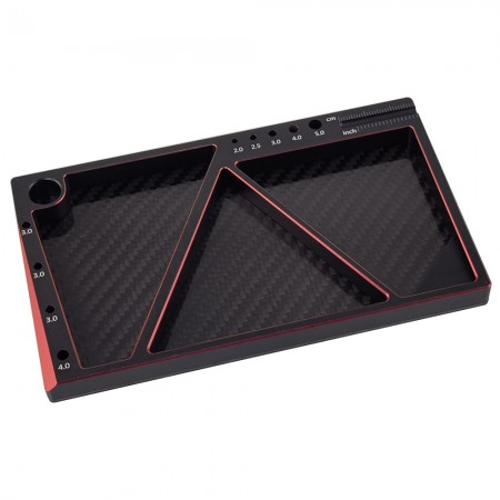 Aluminium RC Screw Tray 160*95*7mm: Red