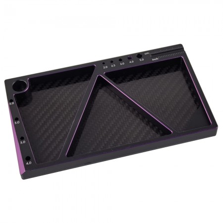 Aluminium RC Screw Tray 160*95*8mm: Purple