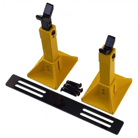 Metal 6 TON Adjustable Height Twin Scale Jack Stand for 1/10 RC Crawler 1par(2pcs): Yellow 40x40x(21-50mm)x2
