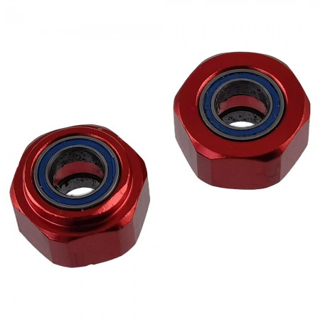 Alloy 12mm Front Wheel Hex Adapter Bearing for 1/10 RC Tamiya DT03: Red
