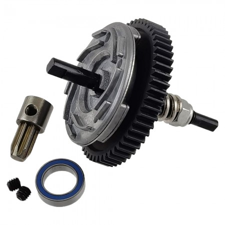 Complete Slipper Clutch Assembly Steel Metal Diff Gear Compatible with Traxxas Slash 4X4/ Stampede 4X4/ Rustler 4X4/ Raptor R/ST Rally: Silver