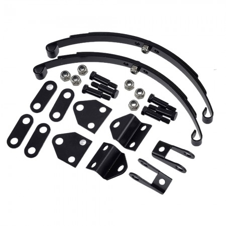 Front Leaf Type Suspension Set, Steel Black RC 1:14 Car Parts Upgrade for Tamiya 1/14 Truck, DIY Application