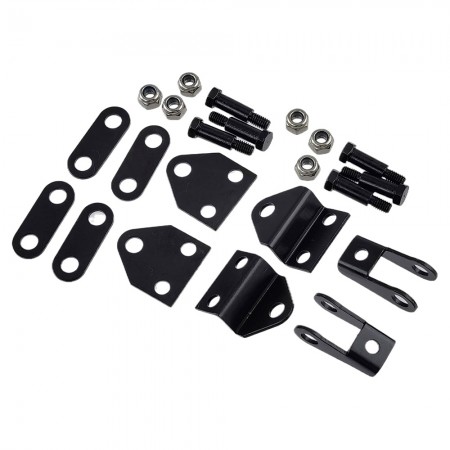 Front Leaf Type Suspension Mount Set, Steel Black RC 1:14 Car Parts Upgrade for Tamiya 1/14 Truck, DIY Application