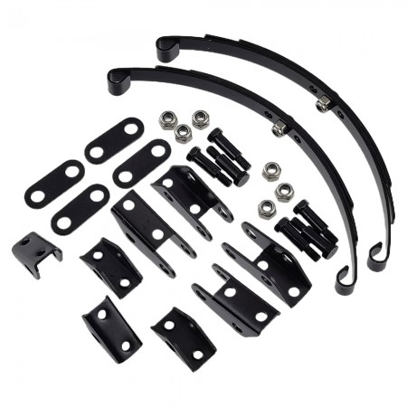 Rear Leaf Type Suspension Set, Steel Black RC 1:14 Car Parts Upgrade for Tamiya 1/14 Truck, DIY Application