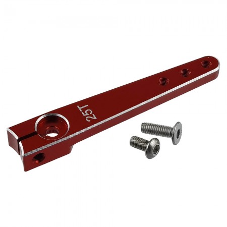 Aluminum Clamping 25T Servo Horn 1.75 inch: Red  Size: 58.6x10x6.5mm Torque Distance:  32mm(1.25inch) / 38mm(1.5inch) / 44.5mm(1.75inch)