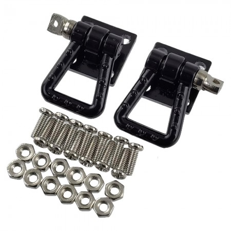 RC Car Metal Scale Winch Tow Shackles for 1/10 RC Crawler: Black