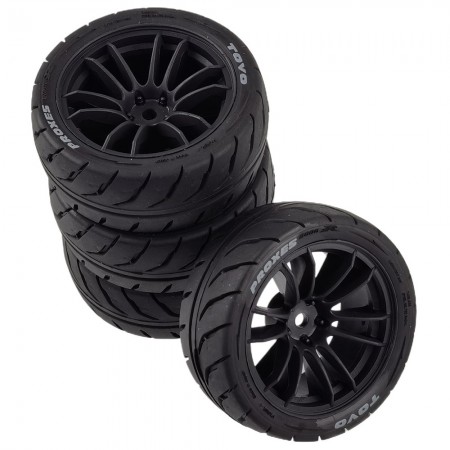 B Typle RC Rally Drift Tires On Road Racing Car Wheels Tyre for 1:10 Tamiya HSP HPI Kyosho TT01 TT02 XV01 XV02 PTG-2 Spare Parts: Black 65.5x26mm