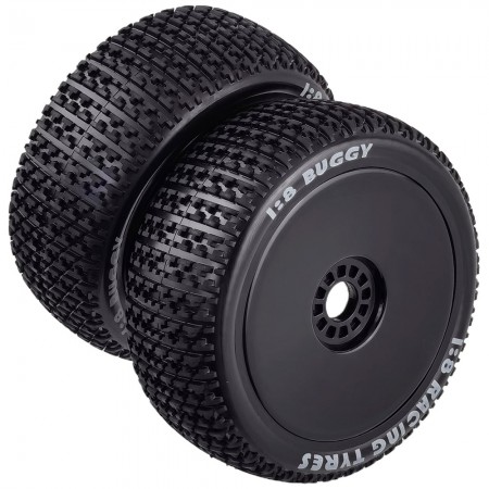 2pcs Compatible with Kyosho HONGNOR ZD for Buggy 4WD for HSP 1/8 RC Car Tires Upgrade Wheels Off Road for Buggy Tires: Black 110x45mm 17mm Hex Hub