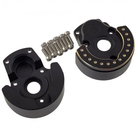 A Type Black Brass Front Outer Portal Housing for F10 Vanquish VRD VS4-10 Phoenix / LCG 1/10 RC Crawler