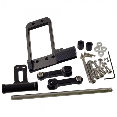 Aluminium BAT Servo Mount with Hydraulic Steering Link for Vanquish VS4-10 Phoenix F10 Axle / LCG 1/10 RC Crawler: Black
