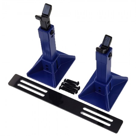 Metal 6 TON Adjustable Height Twin Scale Jack Stand for 1/10 RC Crawler 1par(2pcs): Blue 40x40x(21-50mm)x2