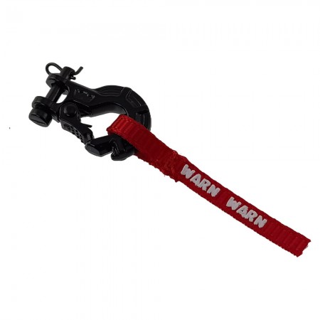 RC Car Metal Winch Hook with Winch Pull Strap Tags Decoration for 1/10 RC Crawler: Red