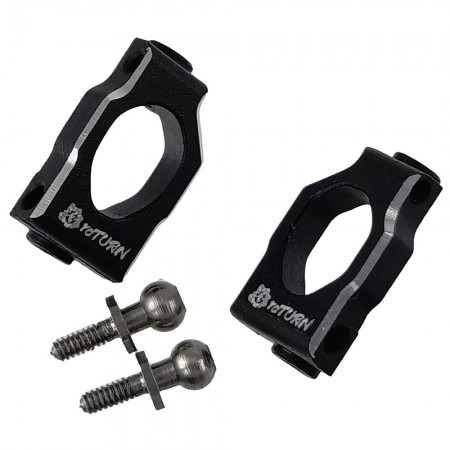Aluminium Front C Hub / Spindle Carrier Set for Losi 1/24 Micro-B 2WD Buggy: Black