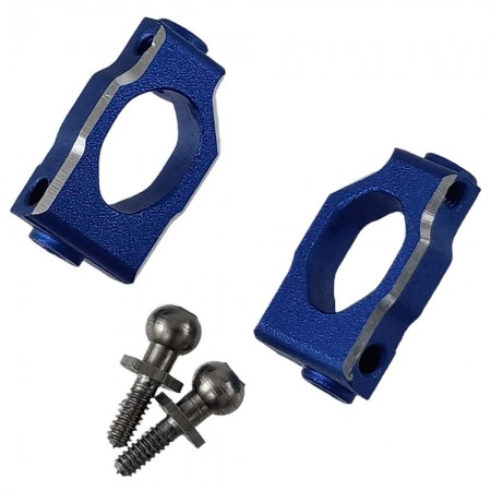 Aluminium Front C Hub / Spindle Carrier Set for Losi 1/24 Micro-B 2WD Buggy: Blue