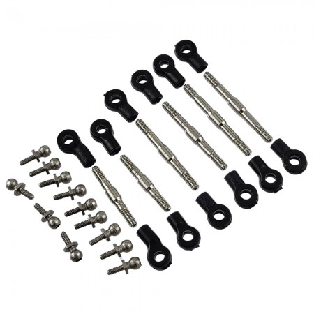 Stainless Steel Pull Rod Link, Tie Rod Steering Rod for Losi 1/24 Micro-B 2WD Buggy 7g