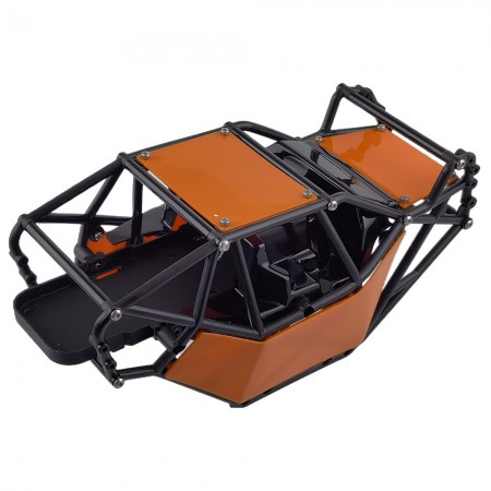 Nylon Rock Buggy Roll Cage Body Shell Chassis Kit for Axial SCX10, SCX10 II 90046, UTB10 Capra 1/10 RC Crawler: Orange 244x122.5x116m