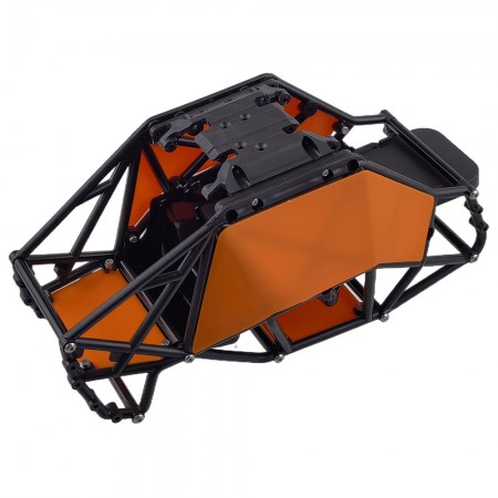 Nylon Rock Buggy Roll Cage Body Shell Chassis Kit for Axial SCX10, SCX10 II 90046, UTB10 Capra 1/10 RC Crawler: Orange 244x122.5x116m