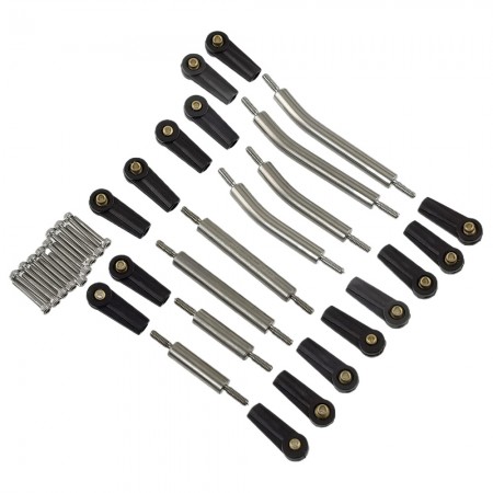 Stainless Steel RC Crawler Wheelbase Links Set for SCX24 C10 / Deadbolt (1/24 Scale RC Crawler)