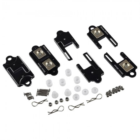 Alloy Adjustable Magnetic Body Post Mount RC Car Body Shell Column 55-85mm for 1/10 RC Crawler TRX4 TRX6 SCX10 90046 D90: Black 67x30x7mm/pc