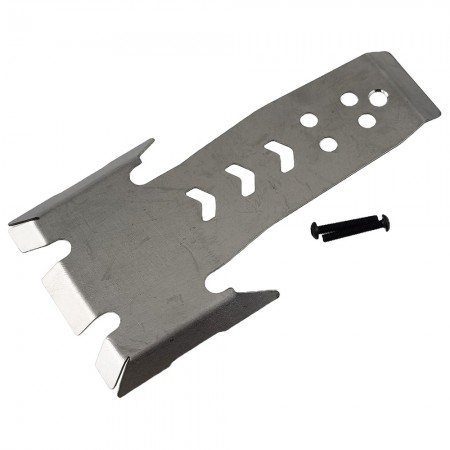 Stainless Steel Center Gear Box Bottom Protector Guard, Skid Plate for F10 Vanquish VRD VS4-10 Phoenix / LCG 1/10 RC Crawler 140x70,5x6mm