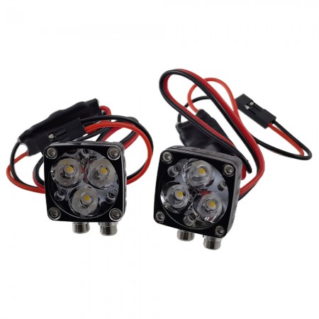 Spotlight Headlight Light Square Lamp for 1/8 1/10 RC Crawler SCX10 Wraith TRX4 28x21.5x15mm Square: 21.5x21.5mm