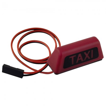 RC Car LED Roof Light TAXI 37x13mm for 1/10th Scale Crawler: Red