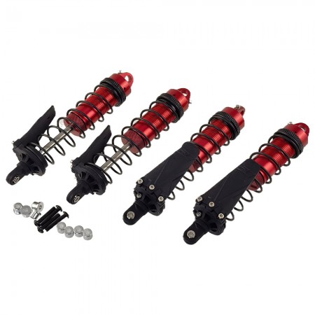 Locking Collars 22x110mm Alloy Adjustable Shocks Damper for 1/10th TRAXXAS Slash and Other Short Course Trucks: Red Bore to Bore Length: 110mm