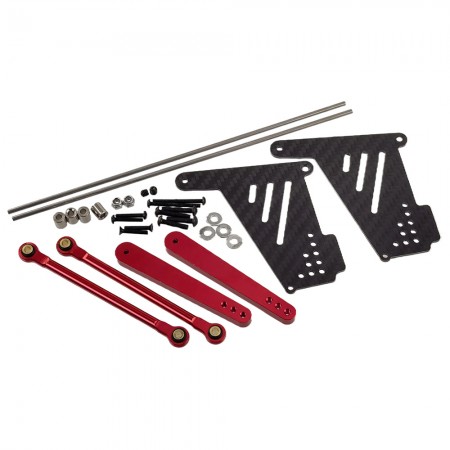 Aluminium / Carbon Fibre Rear Anti Roll Bar for Losi Baja Rey 2.0 1/10 Desert Truck RC Car: Red