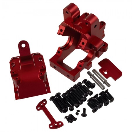 Aluminium Front / Rear Gear Differential / Diff Housing for Arrma 1/5 Kraton 8S Outcast: Red