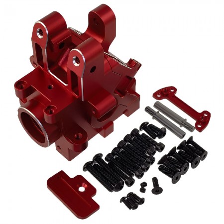 Aluminium Front / Rear Gear Differential / Diff Housing for Arrma 1/5 Kraton 8S Outcast: Red