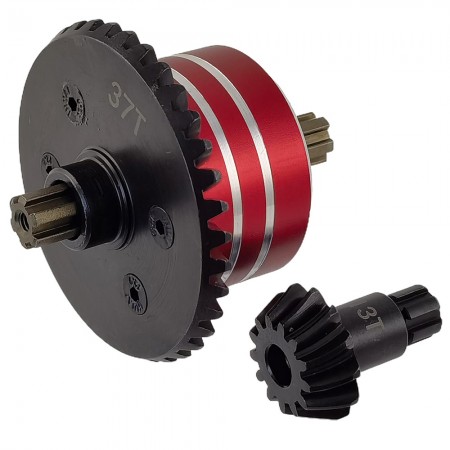 Aluminium Center Differential / Diff Gear Set for Arrma 1/10 Kraton 4x4 / GRANITE / SENTON / VORTEKS / 1/8 VENDETTA / INFRACTION 4x4: Red