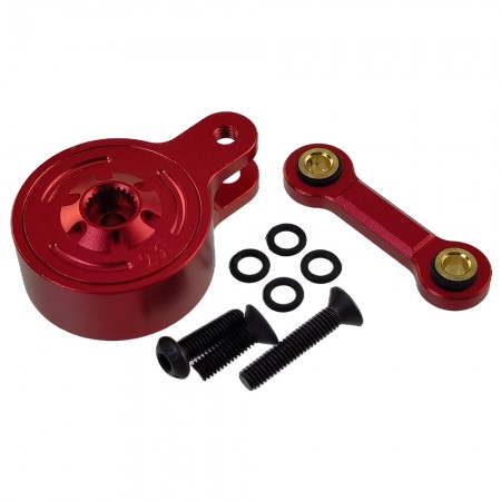 Aluminium Link Servo Saver / Horn Assembly 23T for Arrma 1/10 4x4 3S / 4S: Red