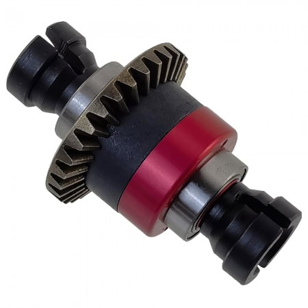 Aluminium Front / Rear Gear Differential / Diff for 1/18 ARRMA GRANITE / TYPHON / 1/14 ARRMA Mini MOJAVE GROM: Black/Red