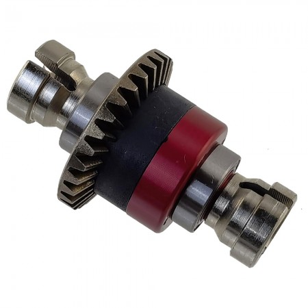 Aluminium Front / Rear Gear Differential / Diff for 1/18 ARRMA GRANITE / TYPHON / 1/14 ARRMA Mini MOJAVE GROM: Silver/Red
