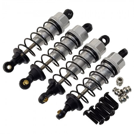 Aluminium Front / Rear Spring Dampers / Shocks for Tamiya CC-01 / CC01 1/10 RC Crawler: Silver