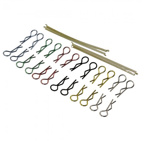 Spring Wire 1/10 Scale RC Car Colorful Body Clip 24pcs with Spring Wire 8cm: Gold