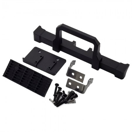 Alloy Front Bumper Set with Mount for Defender TRX-4M 1/18th Scale Crawler (Front Bumper Fairlead Light Buckets)