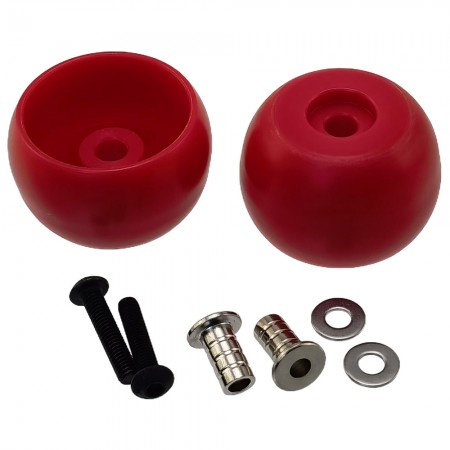 Plastic Lean Bar Wheels and Stops for Losi Promoto MX 1/4-Scale Motorcycle: Red