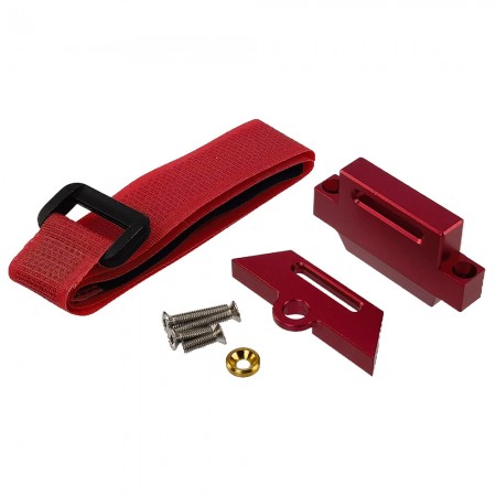 B Type Aluminum Tall Battery Holder Mount / Hold Down for 1/10 Traxxas Slash 2WD: Red