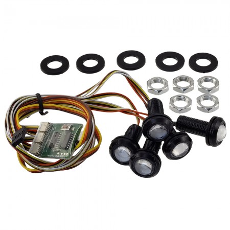 RC LED Light Kit with 10 Modes for 1/10 Traxxas Slash 2WD / 4×4 RC Truck 3rd Channel Switch