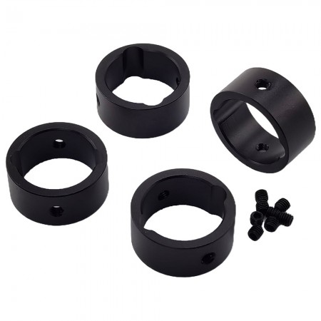 Aluminum Differential Drive Cup Reinforcement Ring Sleeve for Traxxas 1/6 4WD XRT 8S RC Car / 1/5 X-MAXX: Black 4pcs/set