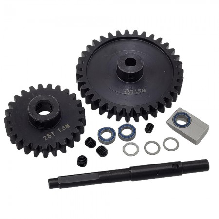 Hardened Steel M1.5 Spur Gear 35T and Motor Pinion Gear 25T for Traxxas 1/5 X-MAXX, 1/6 4WD XRT 8S Race Monster Truck