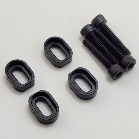 Aluminum 7075 Motor Mount Washer for Traxxas 1/5 X-MAXX, 1/6 4WD XRT 8S Race Monster Truck: Black