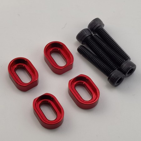 Aluminum 7075 Motor Mount Washer for Traxxas 1/5 X-MAXX, 1/6 4WD XRT 8S Race Monster Truck: Red