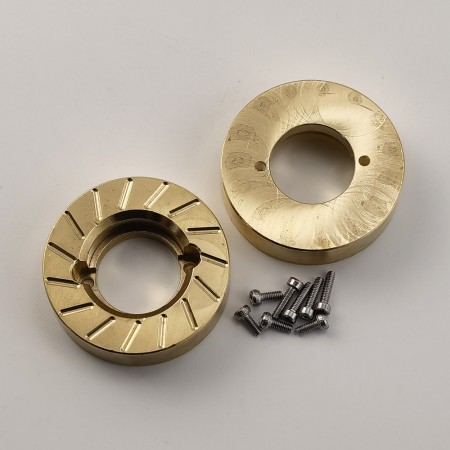V2 Brass Steering Wheel Weight for Axial SCX10 II 1/10th Scale Crawler 75g/pc 2pcs/set